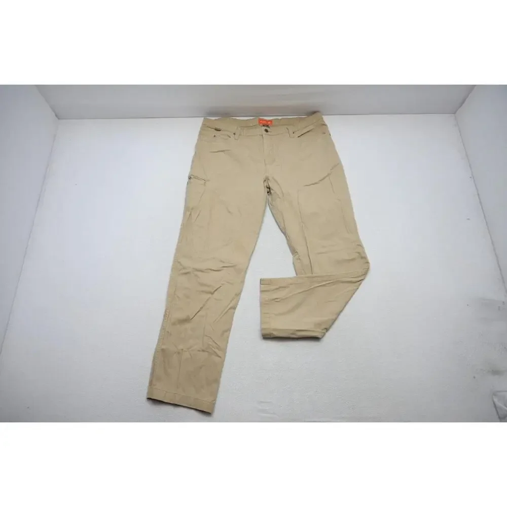 Merrell Carpenter Denim Work Pants Rugged Hiking‎ Camp Beige Mens Sz 40 x 32